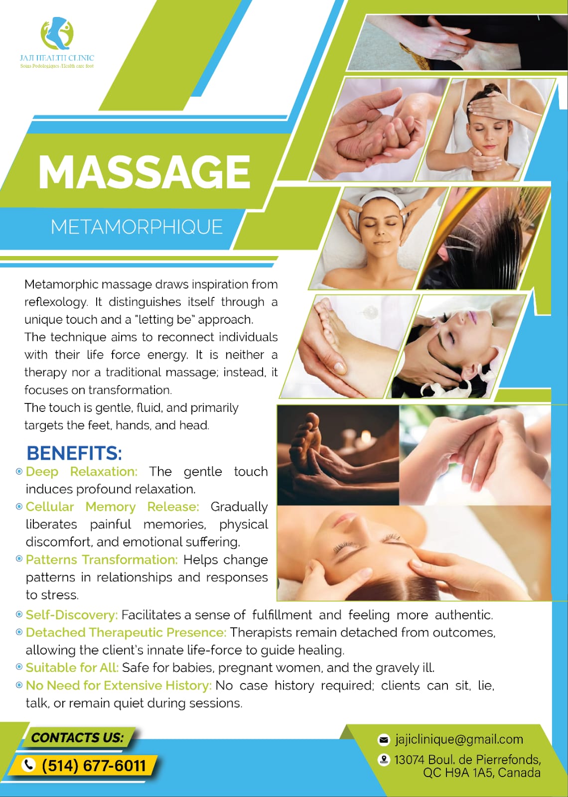 Massages Tete/Head Spa/ Pieds,Mains.